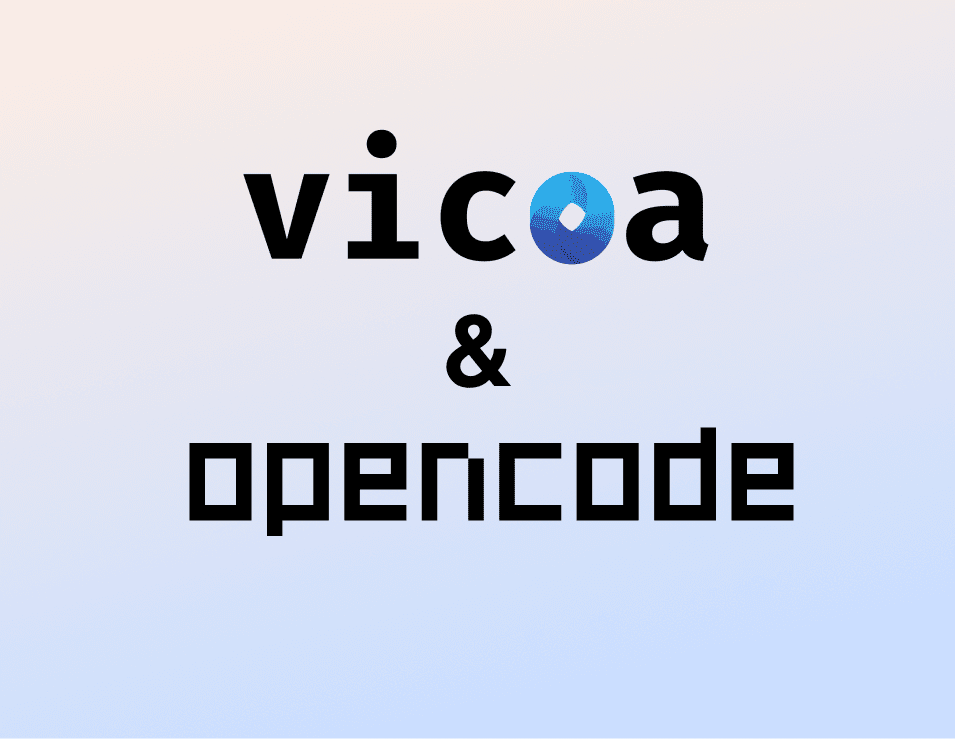 The Vicoa and OpenCode logos side by side